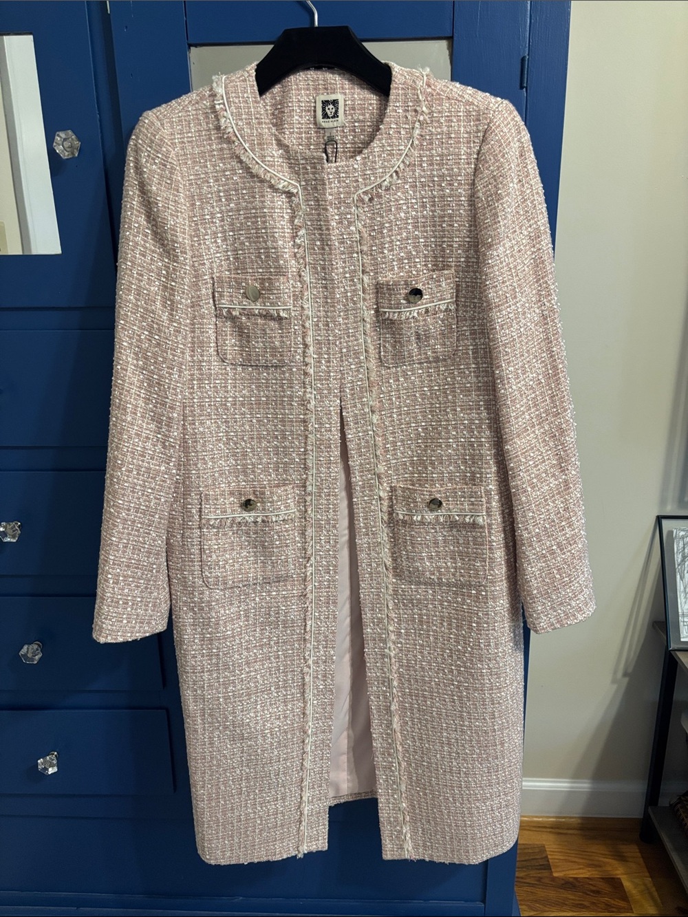 Anne Klein Pink Tweed Topper - Classic Elegance